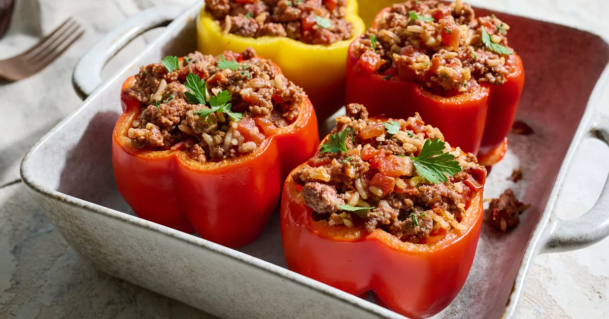 Classic Beef-Stuffed Peppers | Beef Loving Texans | Beef Loving Texans is your one-stop information 